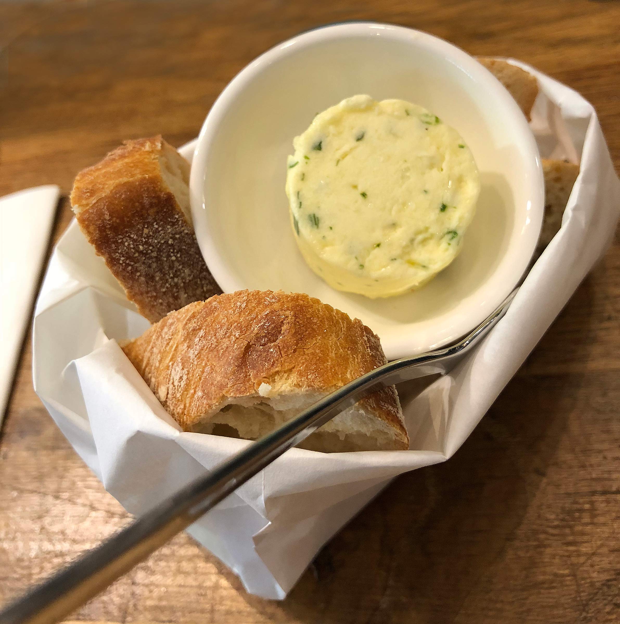 herb butter with bread